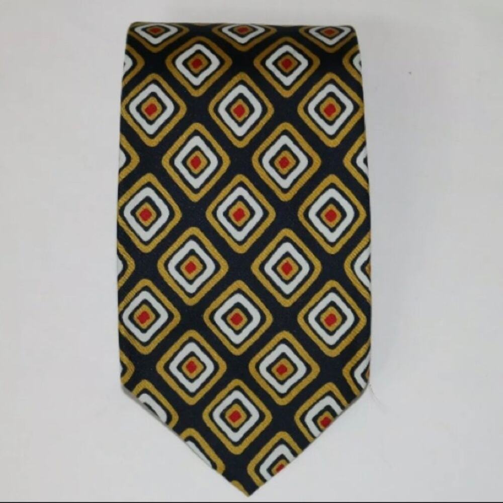 Neiman-Marcus Geometric Print Silk‎ Tie